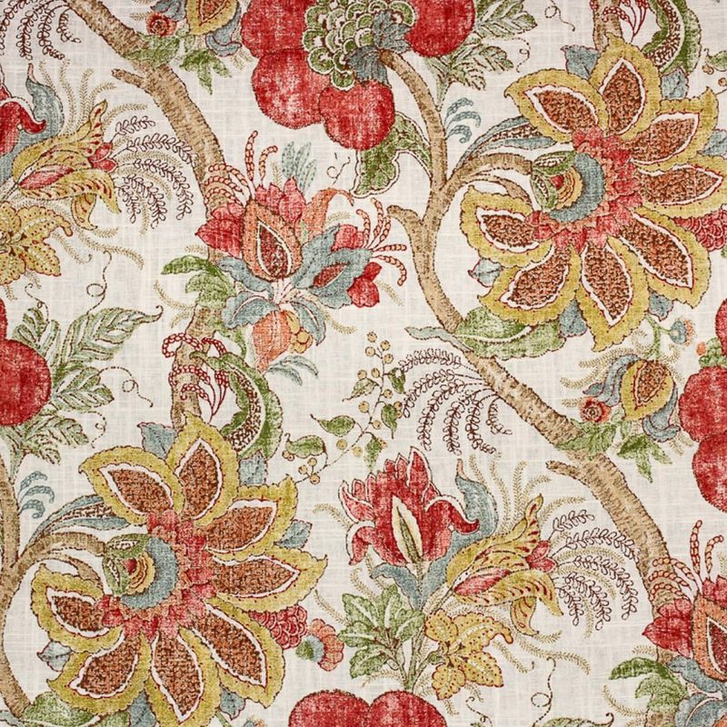 Richloom DARTMOUTH PERSIA Floral Linen Blend Upholstery And Drapery