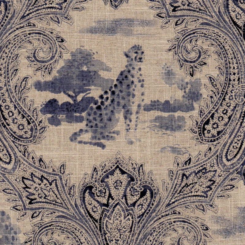 P Kaufmann Madagascar 004 Blue Moon Linen Blend Upholstery And