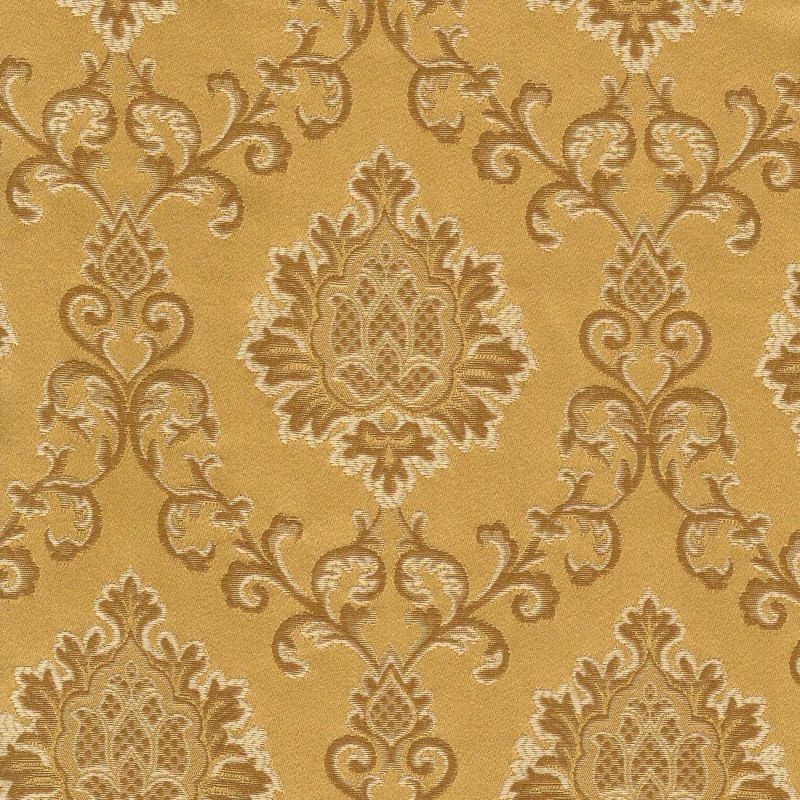 Gold Damask Upholstery Fabric - Turafebre