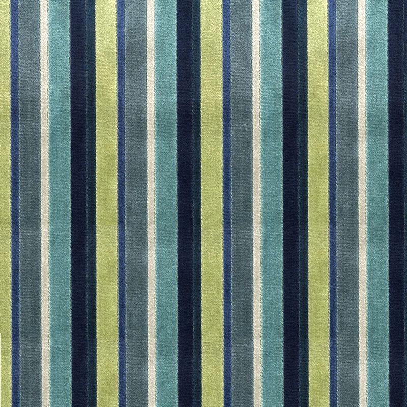 SEATTLE SEAGLASS Stripe Velvet Upholstery Fabric