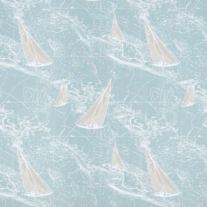 Nautical Chart Print Fabric