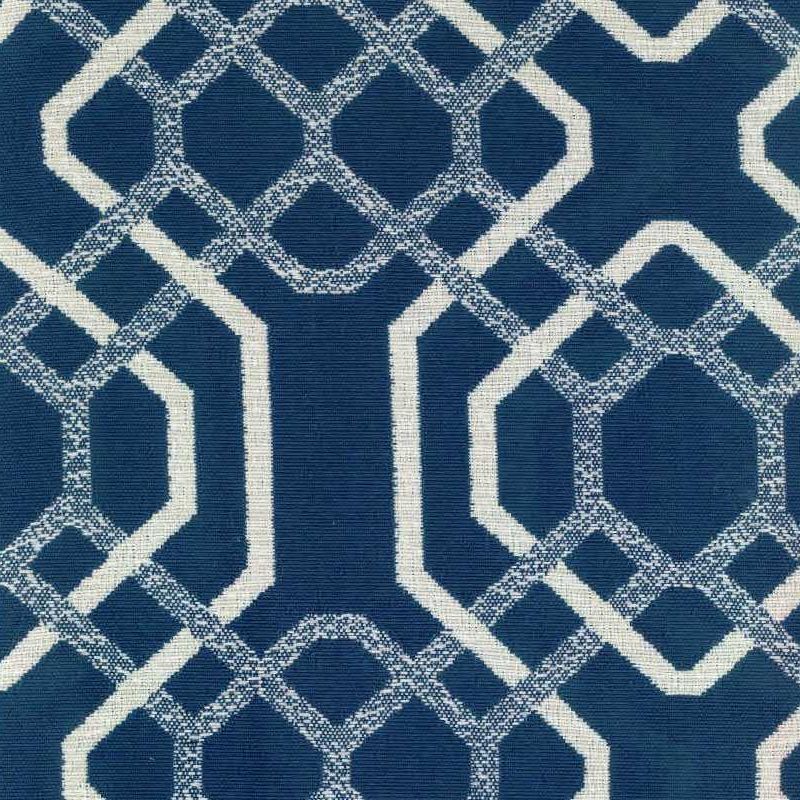 BellaDura ALEXANDRIA INDIGO Lattice Indoor Outdoor Upholstery Fabric